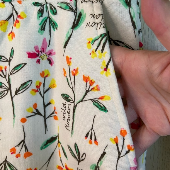 Lands End Serious Sweats Shorts Womans XL Floral Pockets Lounge Wear - Picture 3 of 8